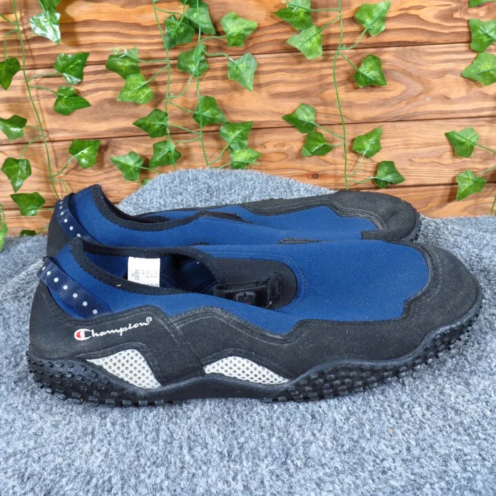 Champion‎ Water Shoes Men Water Shoes Size 10 Beach Pool Blue Black Synthetic
